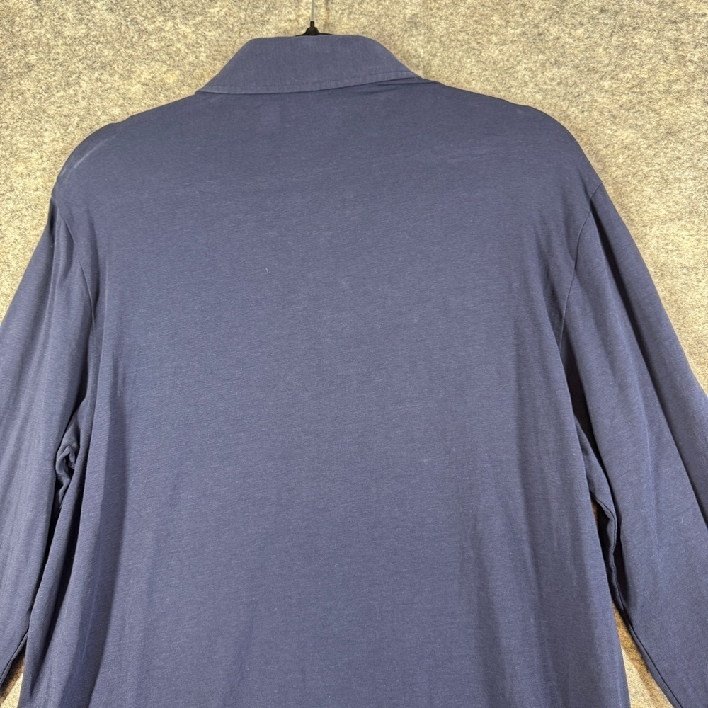 Polo Ralph Lauren Performance Navy Long Sleeve Polo Shirt Men’s M Classic Fit - Picture 12 of 14